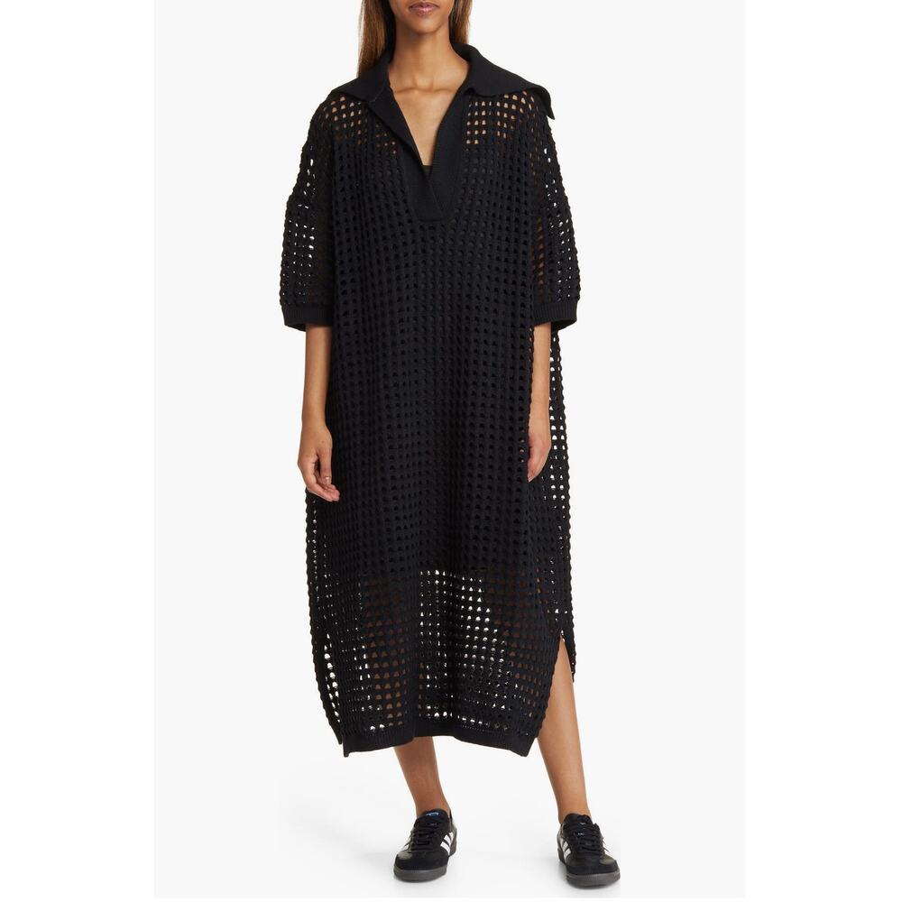 Dressed in LaLa Black Knit Oversize Dress - S/M- New No Tags
